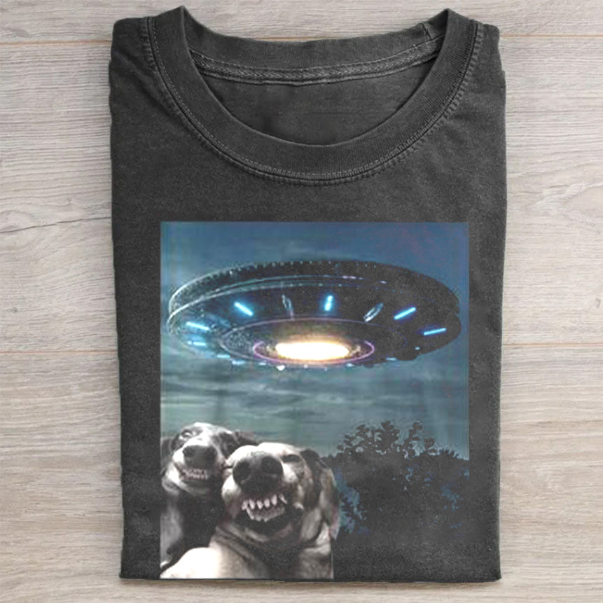 Selfie Dog With Alien Ufo Dogs Lover shirt - heygraff