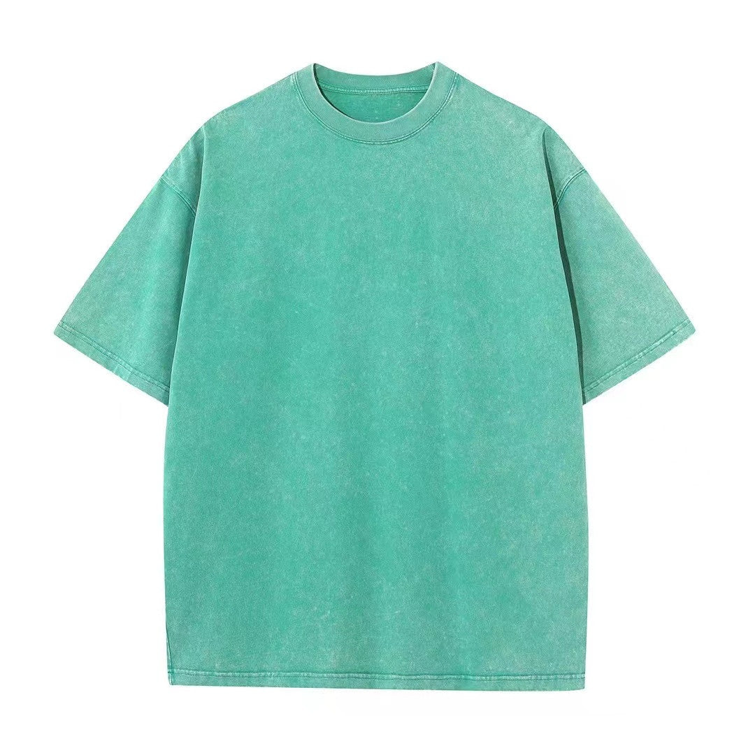 Vintage Enzyme Washed Cotton Color Unisex Basic T-Shirt
