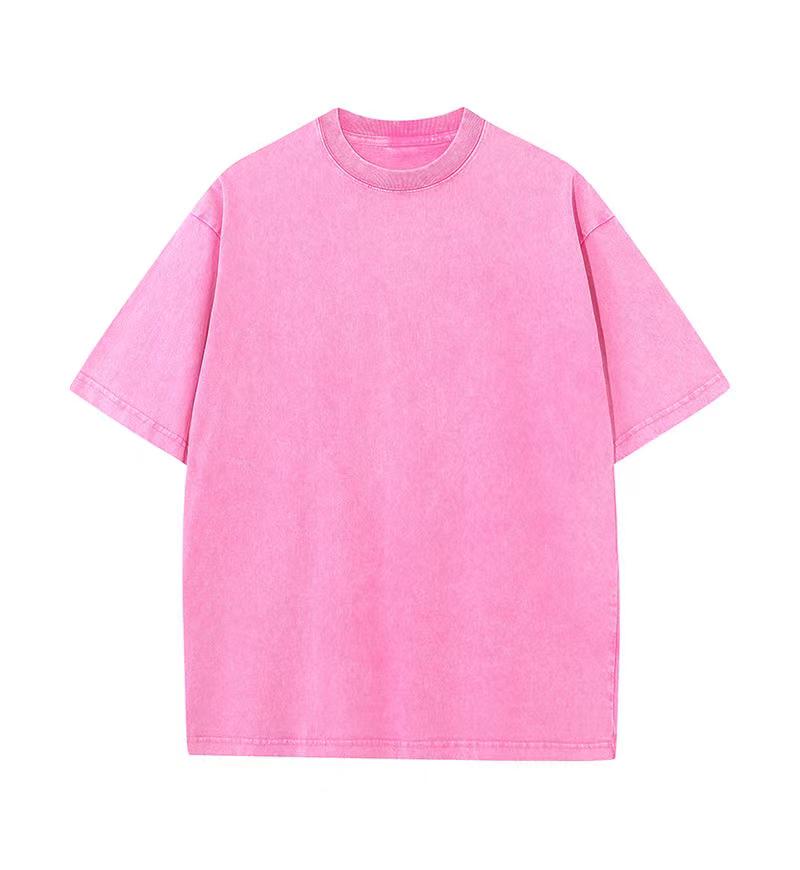 Vintage Enzyme Washed Cotton Color Unisex Basic T-Shirt