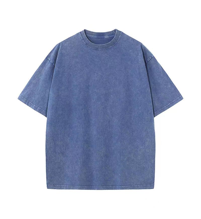 Vintage Enzyme Washed Cotton Color Unisex Basic T-Shirt
