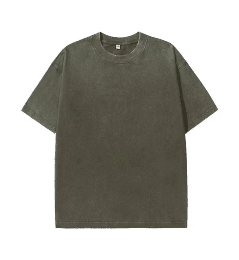Vintage Enzyme Washed Cotton Color Unisex Basic T-Shirt