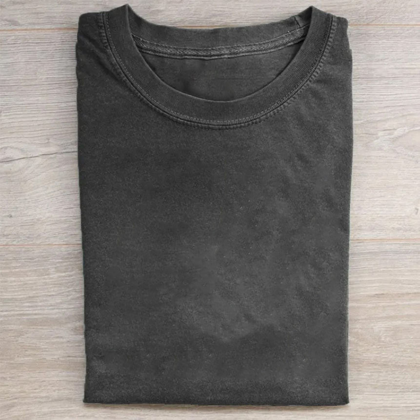 Vintage Enzyme Washed Cotton Color Unisex Basic T-Shirt
