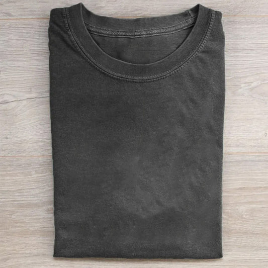 Vintage Enzyme Washed Cotton Color Unisex Basic T-Shirt