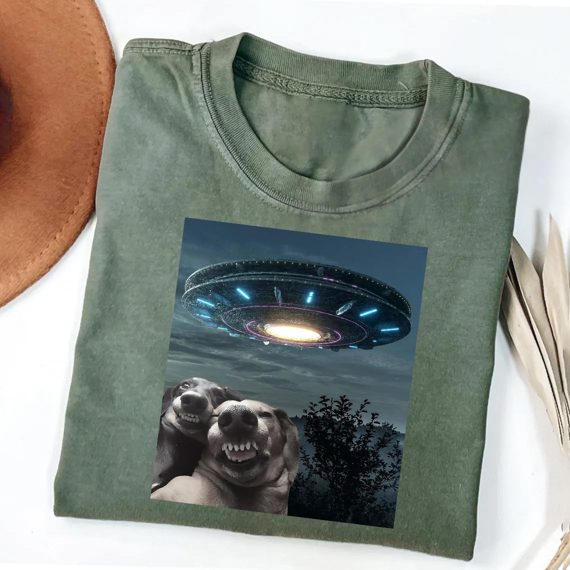 Selfie Dog With Alien Ufo Dogs Lover shirt