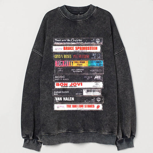 Vintage Rock Cassettes Sweatshirt - heygraff