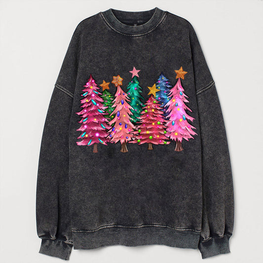 Pink Tree Christmas Sweatshirt - heygraff